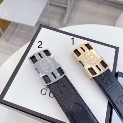 Gucci classic square buckle black belt, simple and elegant, low-key luxury