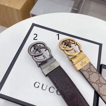 Gucci reversible brown and beige belt, simple and elegant, elegant and luxurious