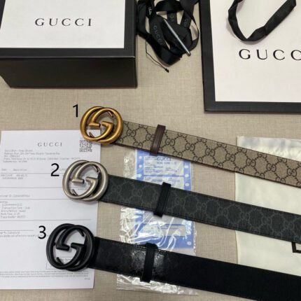 Gucci classic double G buckle texture belt, simple and elegant, natural and elegant