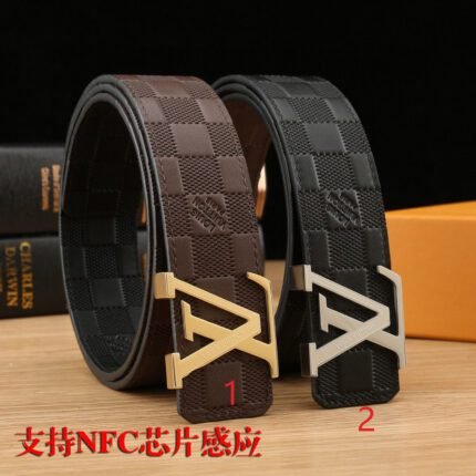 Louis Vuitton NFC sensor fashionable men's belt, simple and elegant, low-key luxury