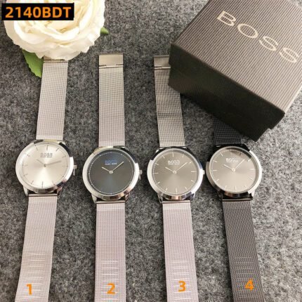 BOSS watch minimalist dial metal steel strip