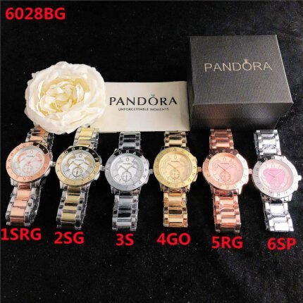 PANDORA watch circular minimalist dial metal strap