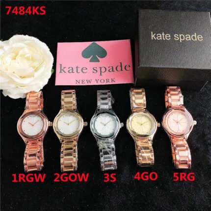 KATE SPADE watch circular minimalist dial steel strap