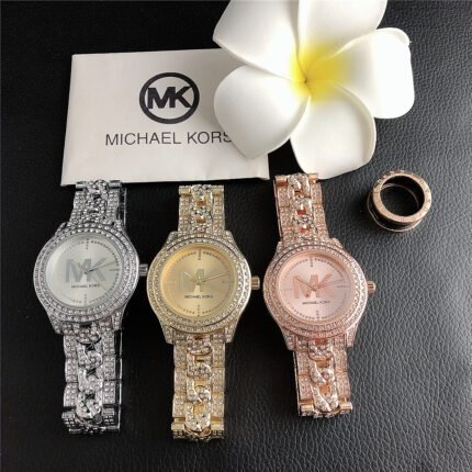 MK Watch Round Premium Diamond Set dial strap