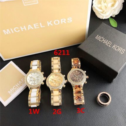 MK watch circular minimalist dial strap