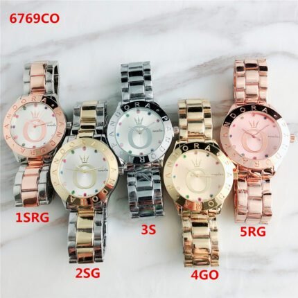 PANDORA watch circular minimalist dial metal strap