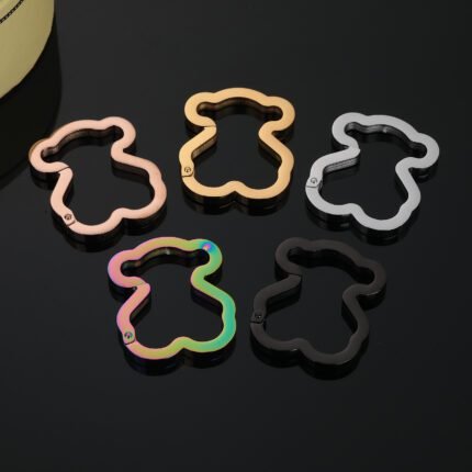 TOUS Multi Color Metal Bear Keychain Series