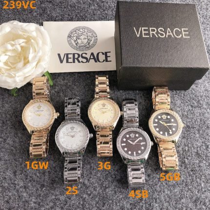 Versace watch circular high-end dial metal steel strip