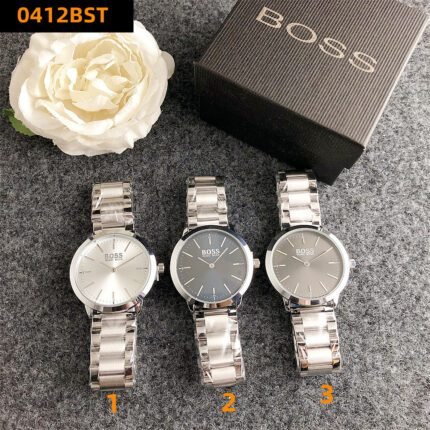 BOSS watch minimalist dial metal steel strip