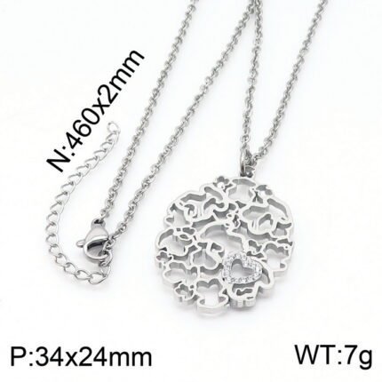 Tous stainless steel Spanish bear necklace pendant