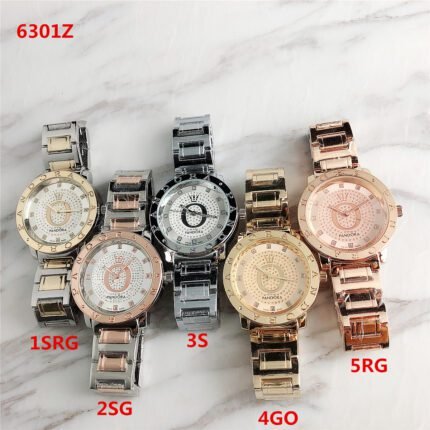 PANDORA watch circular minimalist dial metal strap