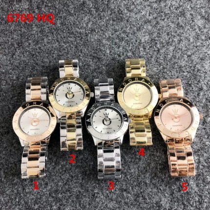 PANDORA watch circular minimalist dial metal strap