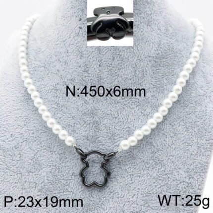 Tous New High Quality Jewelry Necklace with Multi color Metal Bear Frame Decoration Pendant Necklace
