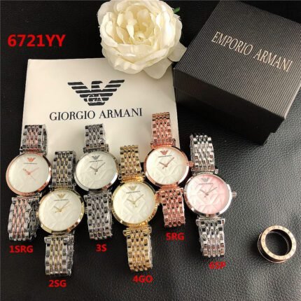 Armani watch retro dial metal strap