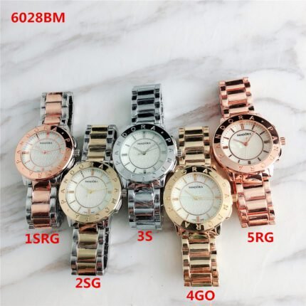 PANDORA watch circular minimalist dial metal strap