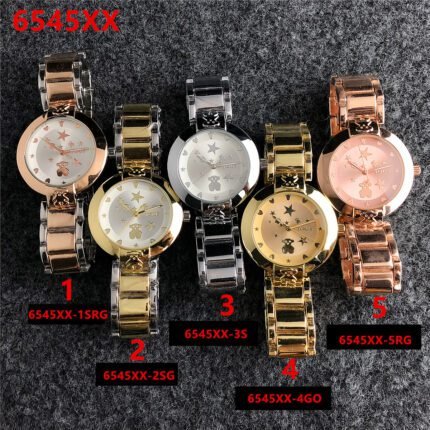 OUS Watch Circular Five pointed Star Pattern dial Metal Steel Band Multiple Style Choices