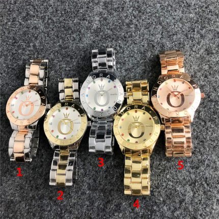 PANDORA watch circular minimalist dial metal strap