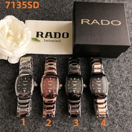 RADO watch square minimalist dial metal strap