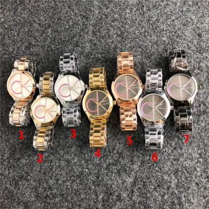 CK watch circular minimalist dial with metal steel band