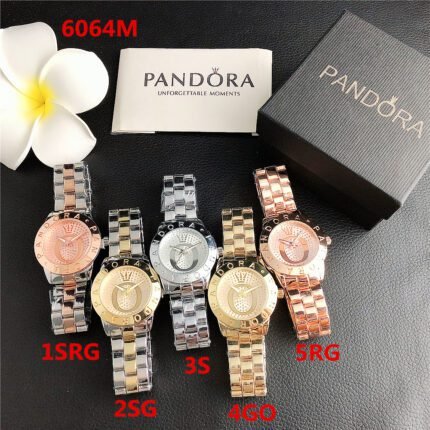 PANDORA watch circular minimalist dial metal strap