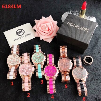 MK watch circular minimalist dial strap