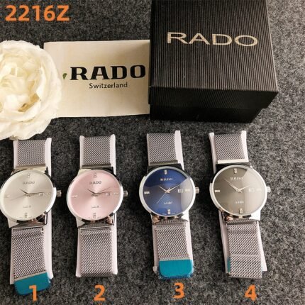 RADO watch circular minimalist dial metal strap