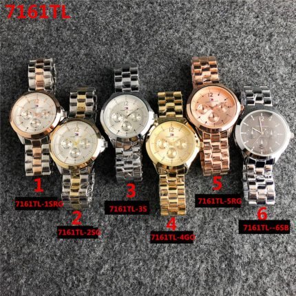 TOMMY watch circular minimalist dial with metal steel strip