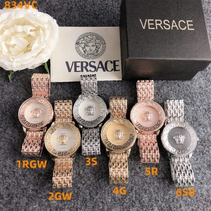 Versace watch circular high-end dial metal steel strip