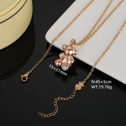 TOUS stainless steel material bright copper gemstone Spanish bear