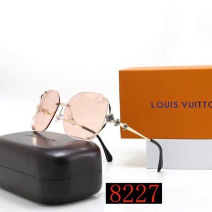 Louis Vuitton curved lenses, metal sunglasses, transparent powder