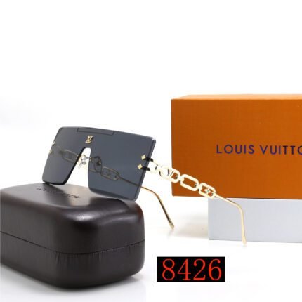 Louis Vuitton Black Borderless Chain Decorative Sunglasses