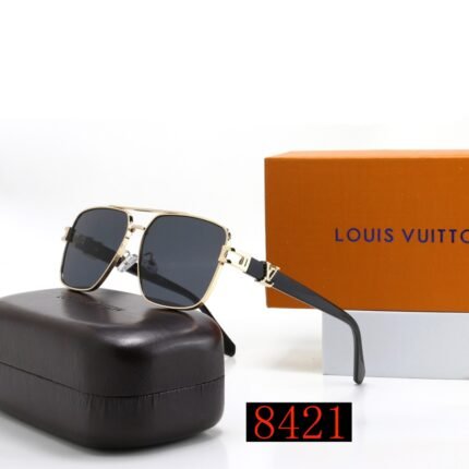 Louis Vuitton Gold and Black Edge - Black Classic Polarized Sunglasses
