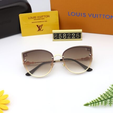 Louis Vuitton Metal Frame Brown Gradient Droplet Sunglasses