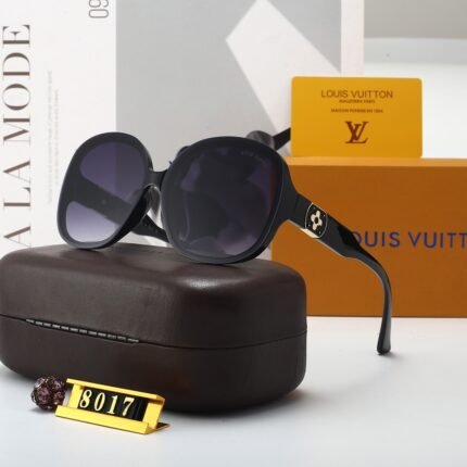 Louis Vuitton black and deep purple large round frame sunglasses
