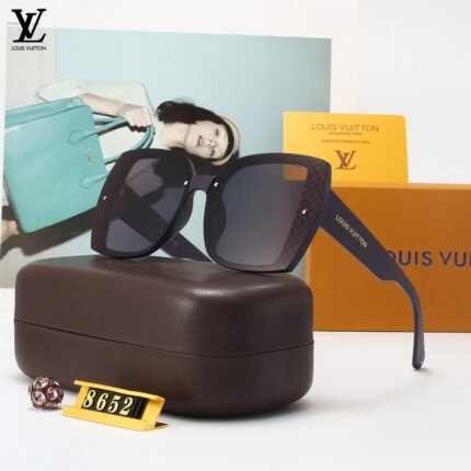 Louis Vuitton black framed patterned rimmed sunglasses