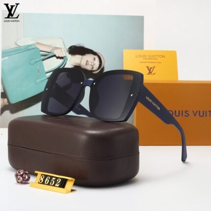 Louis Vuitton deep purple border patterned black border rimmed sunglasses