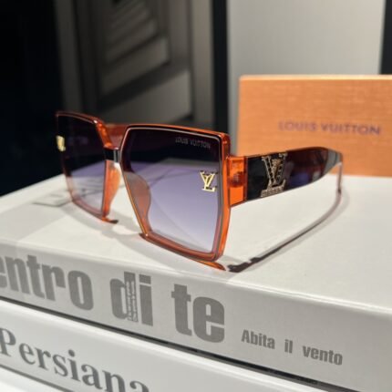 Louis Vuitton Limited Edition Orange Border Purple Lens Sunglasses