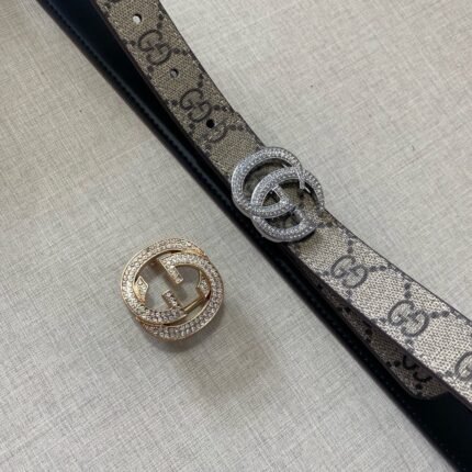 Gucci classic double buckle G logo belt gift box set simple atmosphere low-key luxury