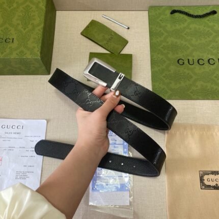 Gucci black classic belt, simple and elegant, low-key and luxurious