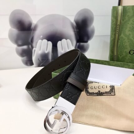 Gucci G buckle black belt, simple and elegant, low-key and luxurious