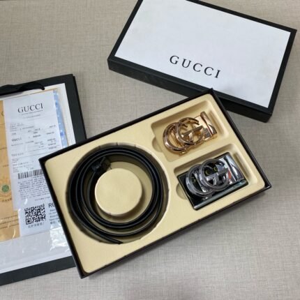 Gucci Double G Buckle Belt Gift Box Set Simple and elegant, low-key and luxurious