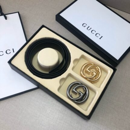 Gucci two-button gift box set, simple and elegant, extraordinary temperament