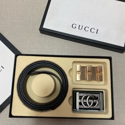 Gucci double button gift box set, simple and elegant, low-key luxury
