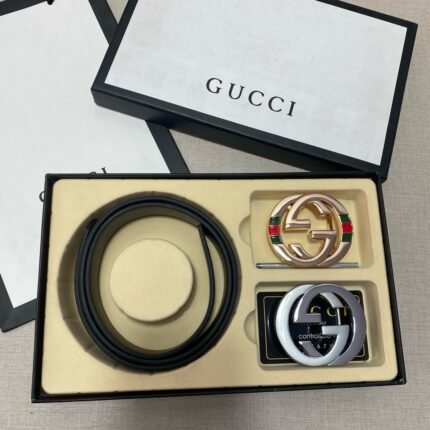 Gucci double button gift box set, simple and elegant, elegant and noble