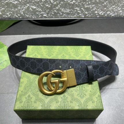 Gucci gold double G logo luxury belt, simple and elegant, noble and elegant