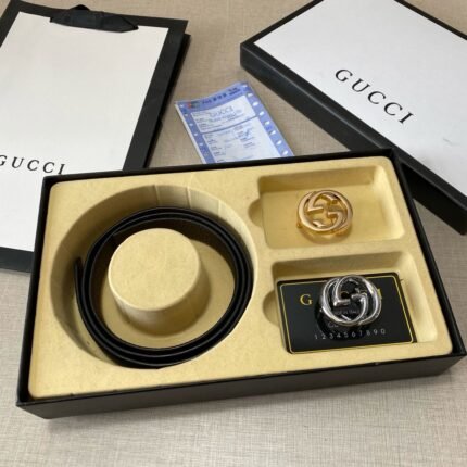 Gucci double button gift box set, simple and elegant, noble and luxurious