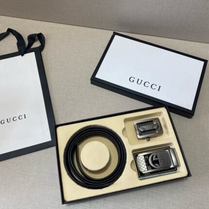 Gucci double button gift box set, simple and elegant, low-key luxury
