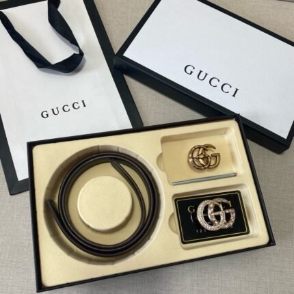 Gucci double button gift box set, simple and elegant, elegant and refined