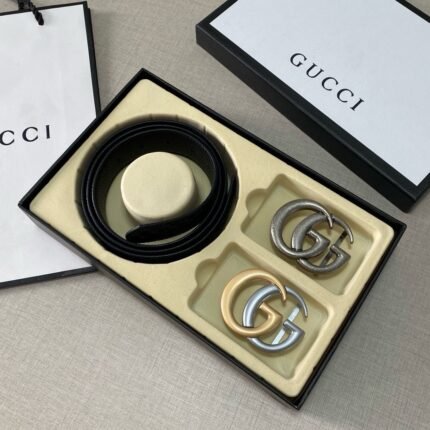 Gucci double button gift box set, simple and elegant, noble and elegant