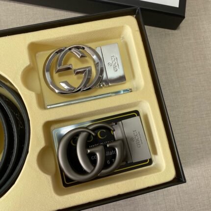 Gucci double button gift box set, simple and elegant, noble and luxurious